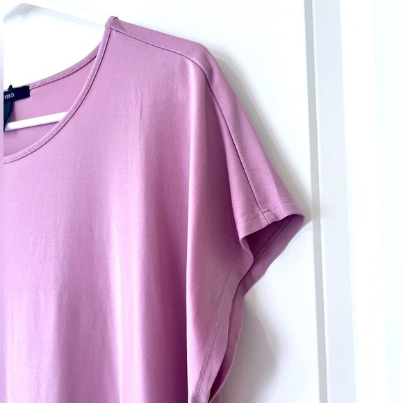 Forever 21 Purple Pink Cap Sleeve Boxy Tee - Picture 2 of 5
